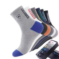 5 Pairs Men's Comfortable Breathable Crew Socks Soft Warm Elastic Sports Socks for Spring Autumn Winter Daily Casual Wear