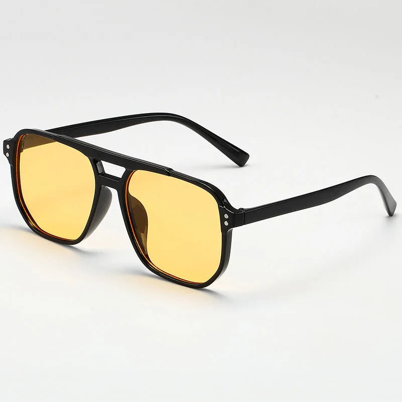 3 Pcs/Set Women Men Square Sun Glasses Retro Polygon Sunglasses Female Vintage Fashion Sunglasses Double Beam Eyeglasses