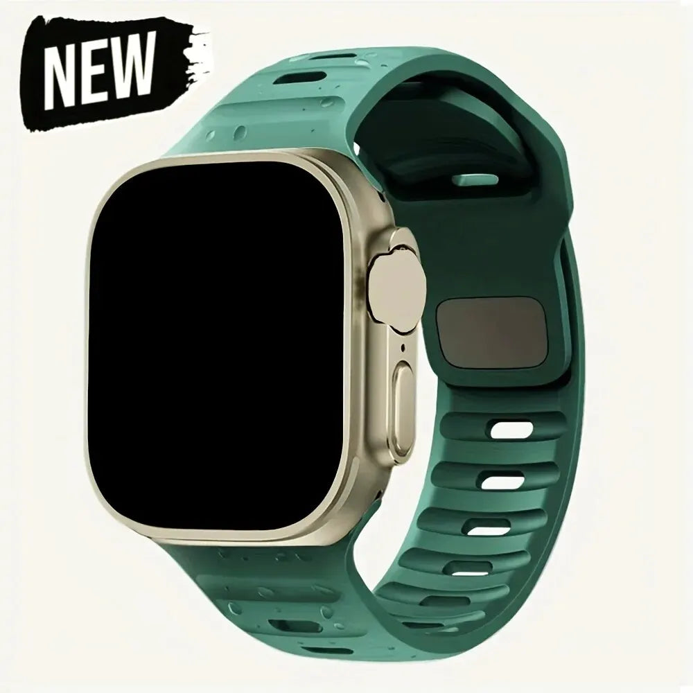 Soft Silicone Strap For Apple Watch Band Ultra 49mm 44mm 45mm 42mm 41mm 42mm 38mm Sport Watchband IWatch Serise 9 8 7 6 Bracelet