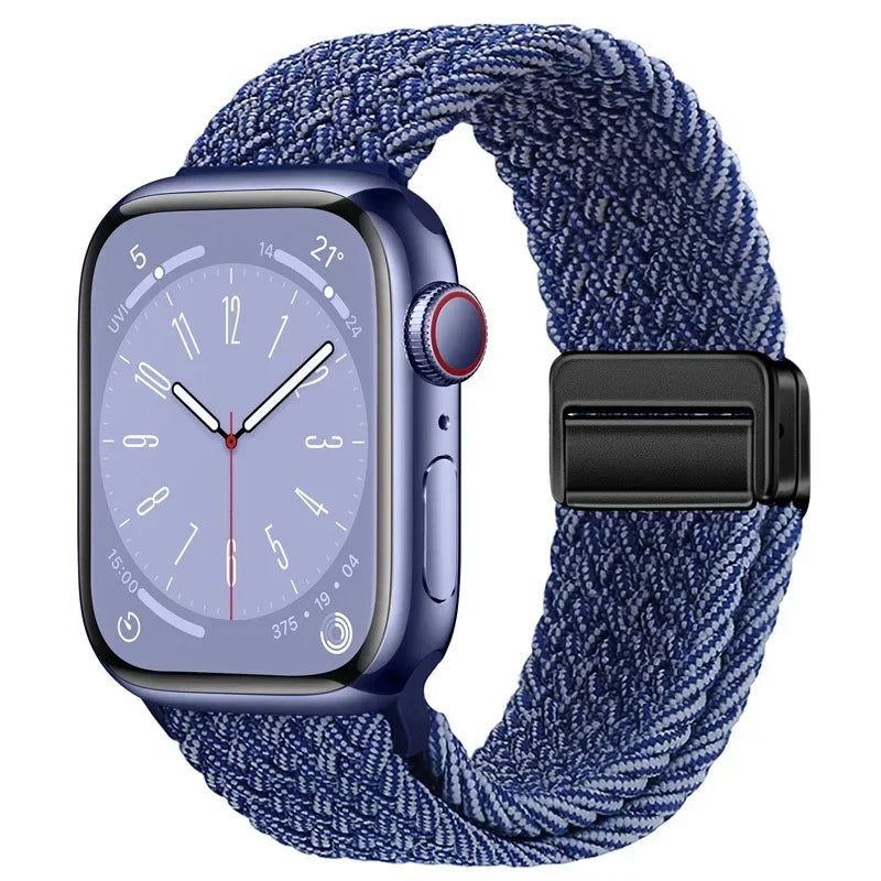 Nylon strap For Apple watch 11 10 42mm 46mm 9 8 7 45mm 41mm Ultra 3/2/1 49mm Magnetic wristband For iWatch 6 5 4 3 SE 44mm 40mm