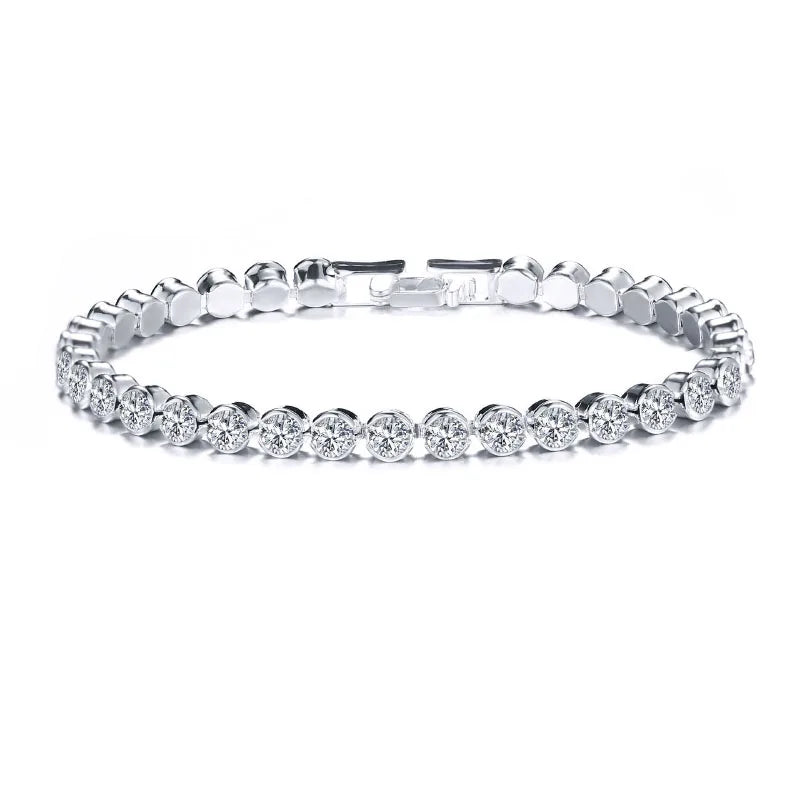 Fashion Gold Silver Color Women Tennis Braclet Valentine's Day Braclet Gift For Her Casual Pulseria Accessories Official Jewelry