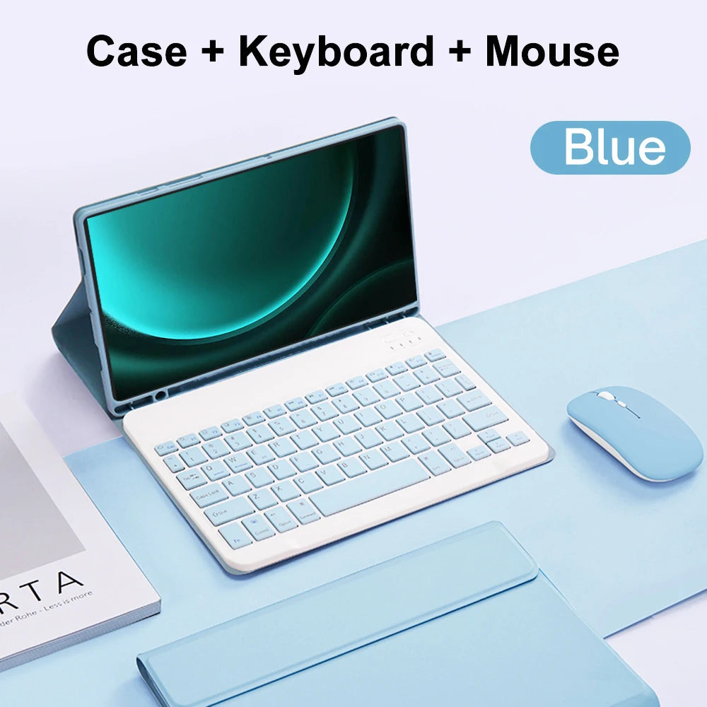 Case for Samsung Galaxy Tab S9 FE 10.9inch Detachable Bluetooth Keyboard Case For Samsung Tab S9 FE 10.9inch SM-X510/X516B