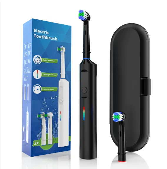 Intelligent Rotating Electric Toothbrush, Rechargeable Rotary Toothbrush Compatible with Oral B Replacement Electric Brush Heads