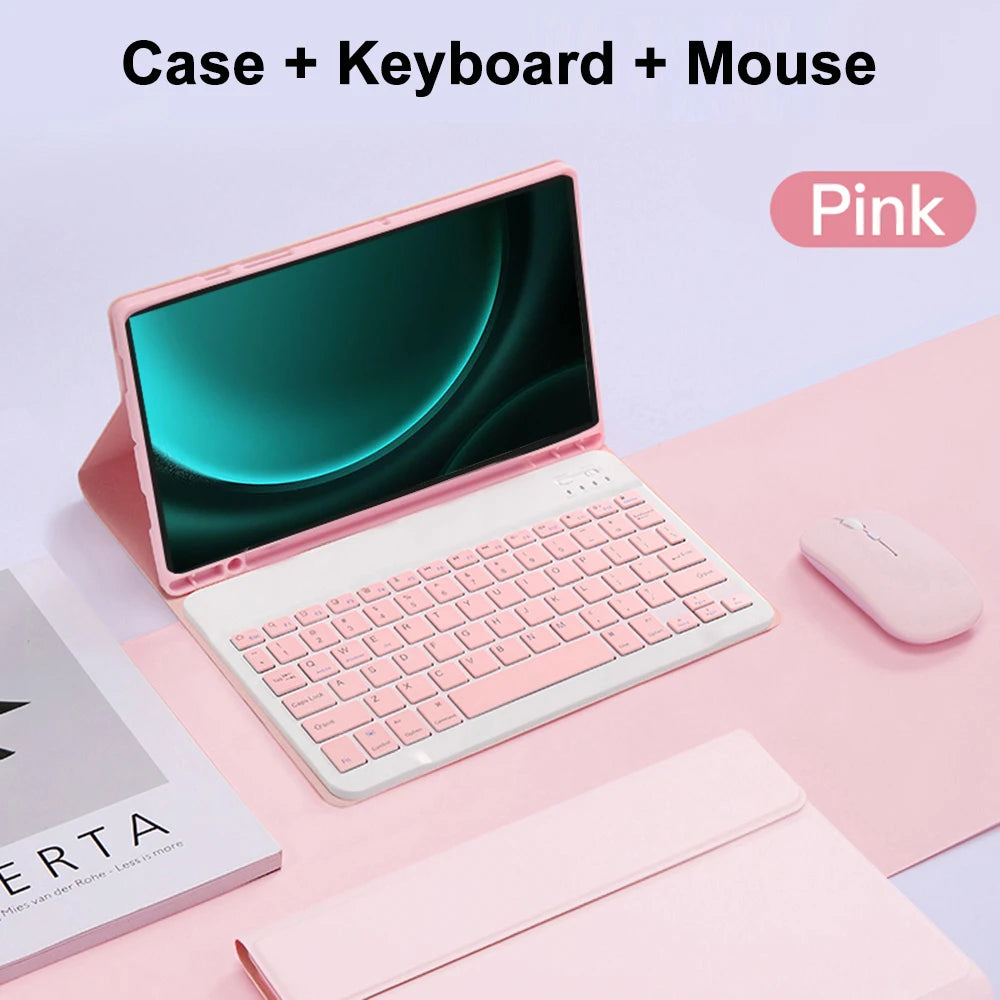 Case for Samsung Galaxy Tab S9 FE 10.9inch Detachable Bluetooth Keyboard Case For Samsung Tab S9 FE 10.9inch SM-X510/X516B