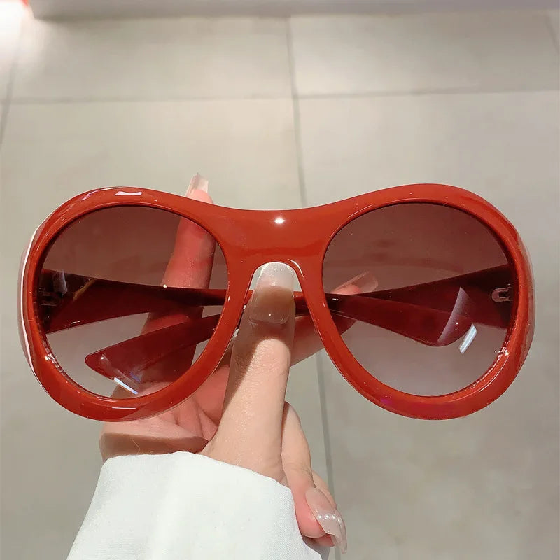 Oversized Y2K Punk Big Frame Vintage Sunglasses Women For Men Luxury Brand Designer Sun Glasses Popular Fashion Future Shades UV