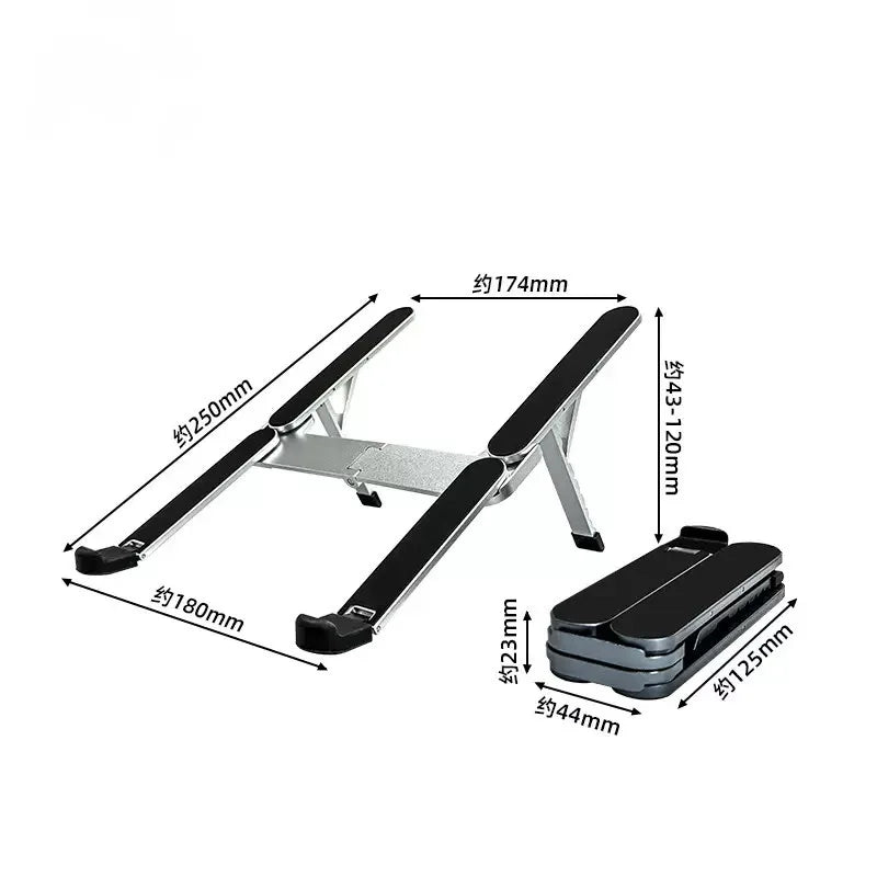 Aluminum Alloy Laptop Stand Foldable Lightweight Tablet Stand Laptop Holder with Height Adjustment for Business Travel