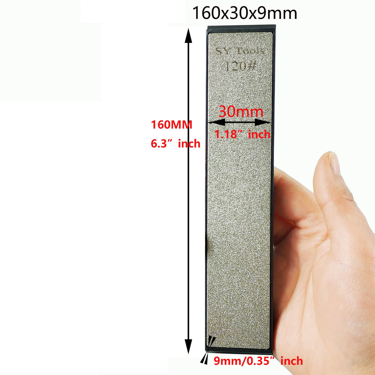 Widened Diamond Sharpening Stone Compatible with Fixed-Angle Sharpener for Kitchen Knives and Outdoor Tools, Portable Sharpening