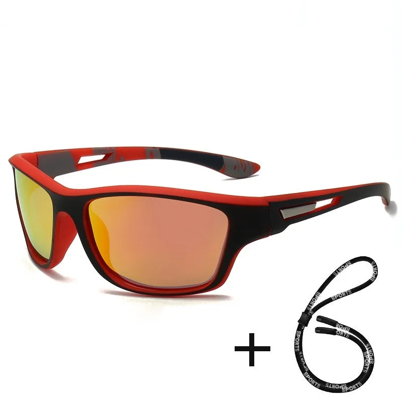 Fashion Sports Sunglasses With Chain Men Women Brand Designer Retro Sun Glasses Cycling Climbing Fishing Eyewear