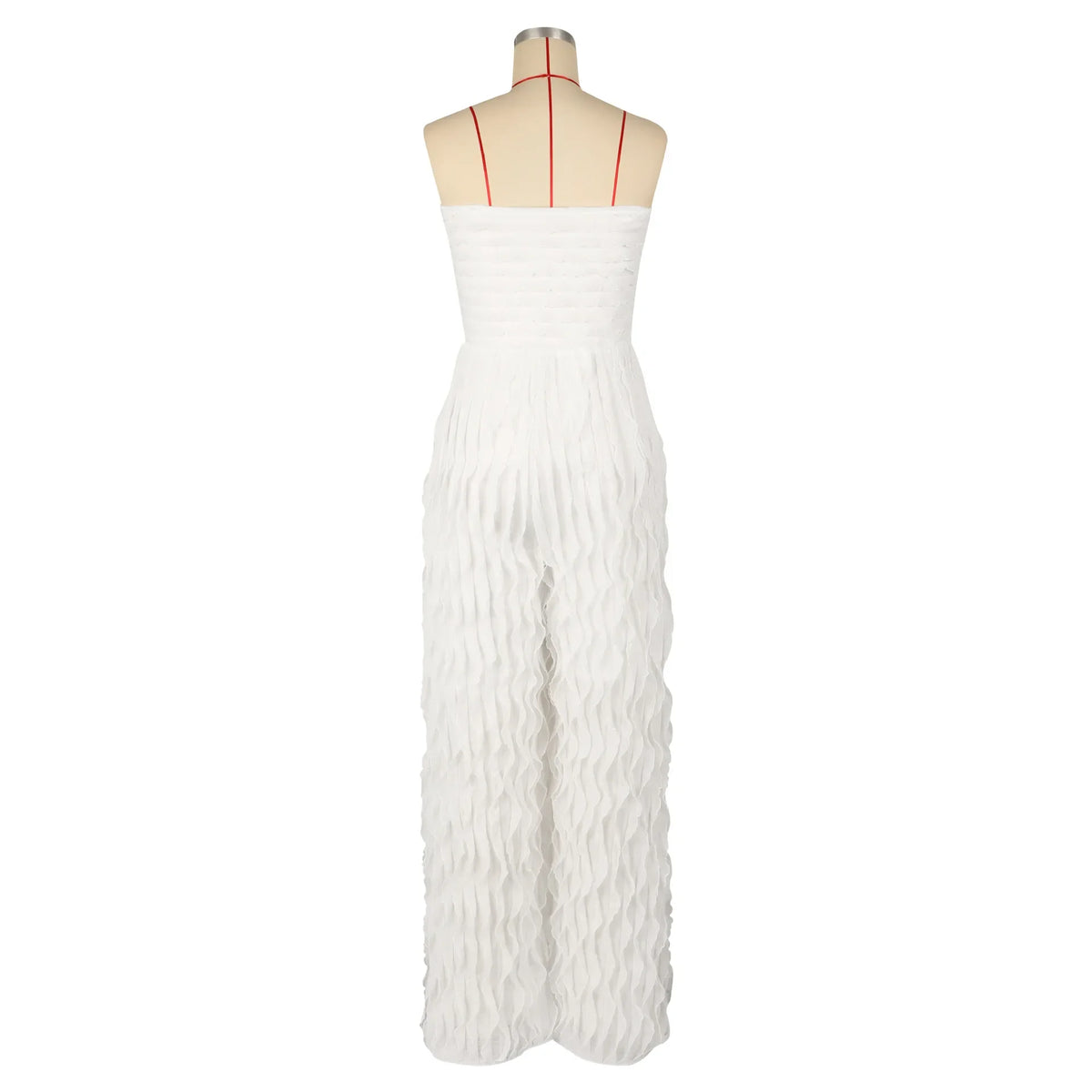 Strapless Sleeveless Wide Leg Jumpsuit Elegance Highlights the Collarbone Strapless Design Long Rompers High Waisted Jumpsuits