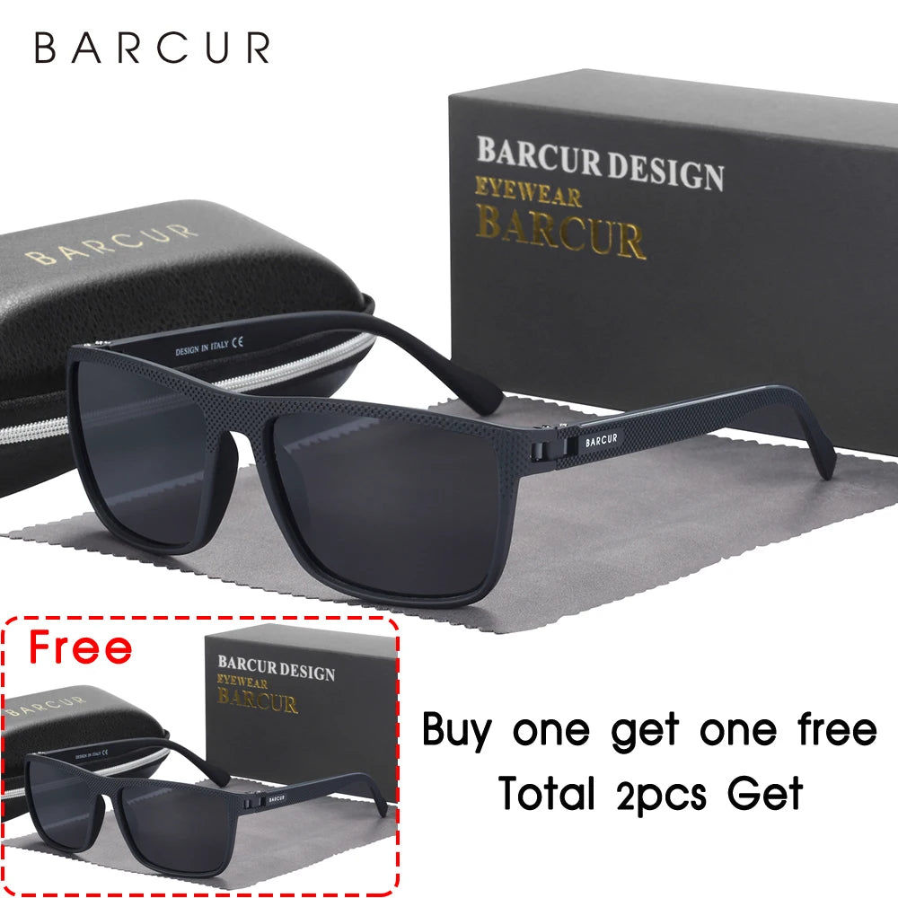 BARCUR Outdoor Sunclasses for Men Polarized FishingTravel TR90 Light Weight Sun Glasses Women Eyewear Accessory Oculos