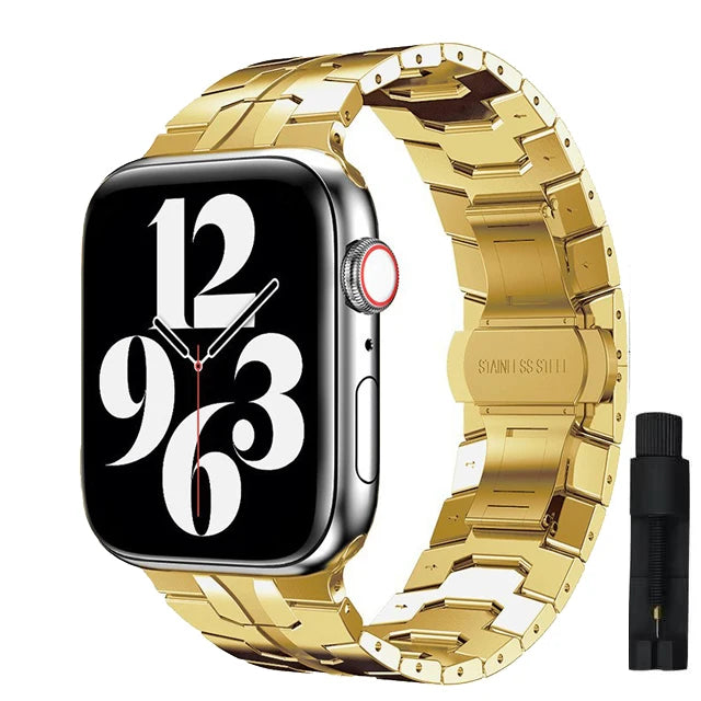 Ultra 2 Titanium Color Strap For Apple Watch 49mm 45mm 44mm 42mm Luxury Metal Band For IWatch 8 9 46mm Stainless Steel Bracelet