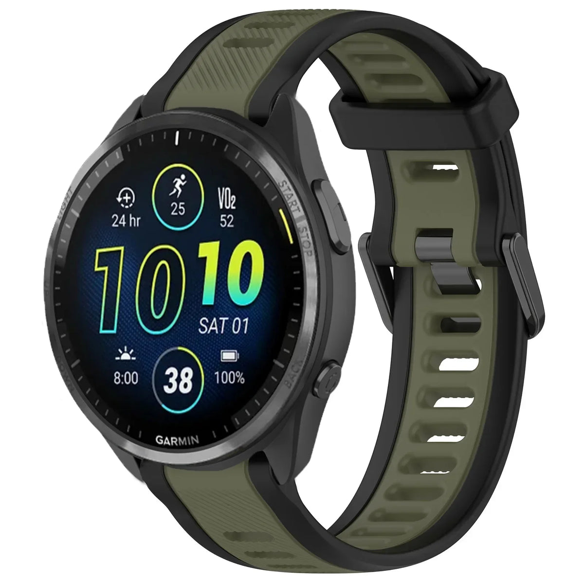 18mm 22mm 20mm Official Silicone Strap for Garmin Forerunner 970 570 55 965 265 165 Venu 3 2 Vivoactive 6 5 Band Bracelet Correa