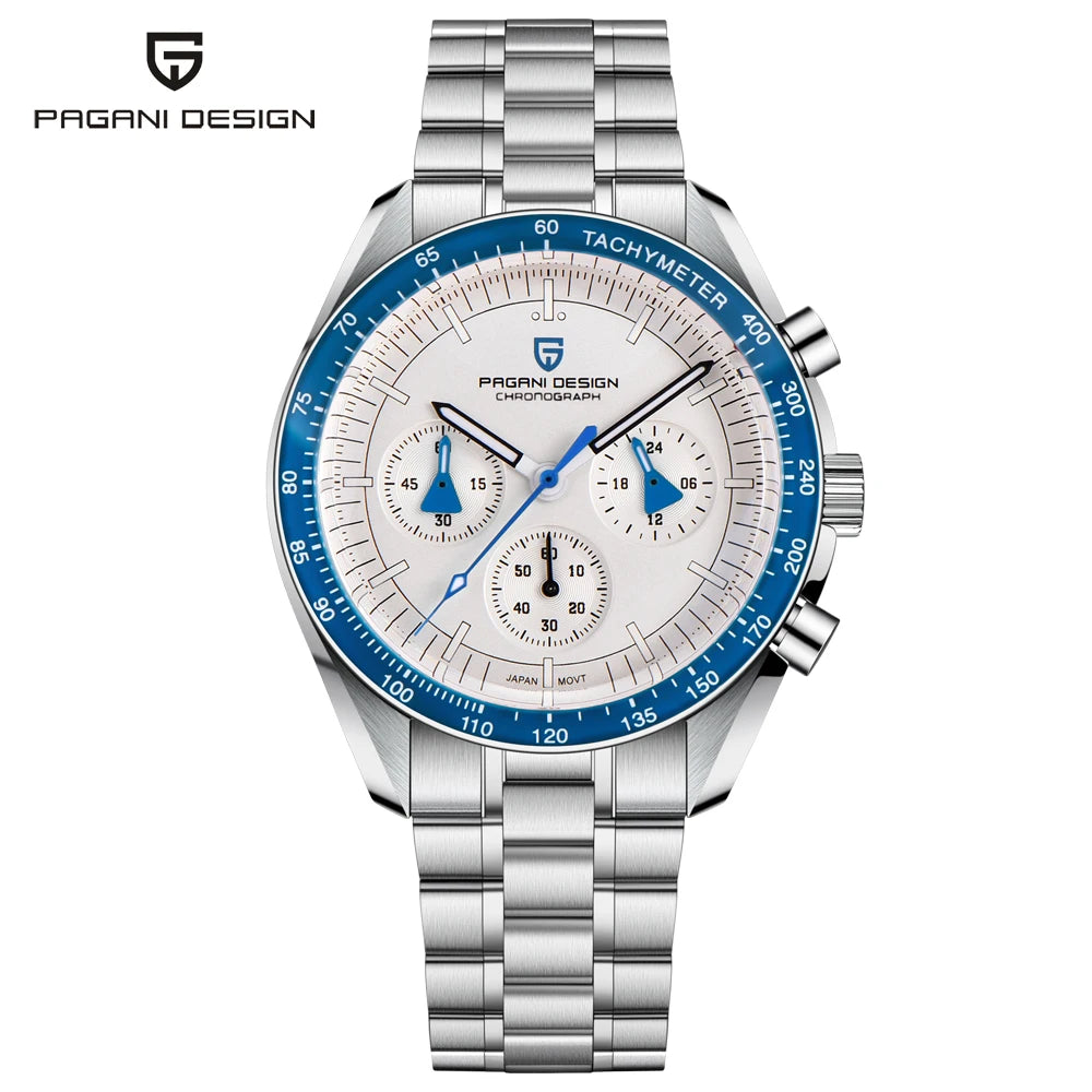 PAGANI DESIGN Moon Mens Watches Quartz Automatic Watch Men Luxury Sports VK63 Chronograph Waterproof Sapphire Reloj Hombre 2025