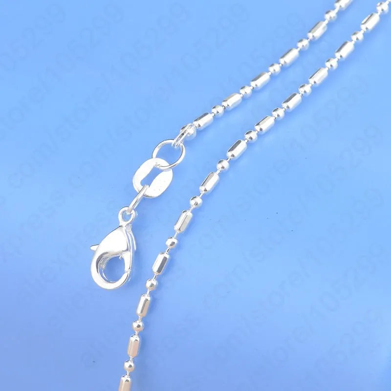 Big Promotion 100% Authentic 925 Sterling Silver Chain Necklace with Lobster Clasps fit Men Women Pendant 10 Designs 16-30 Inch