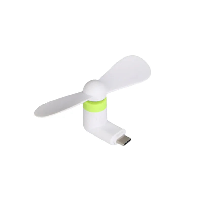 1PC Creative Mini Portable Micro USB Fan 5v 1w Mobile Phone USB Gadget Fan Tester For Type-C Type C Cell Phone Cooler Accessorie