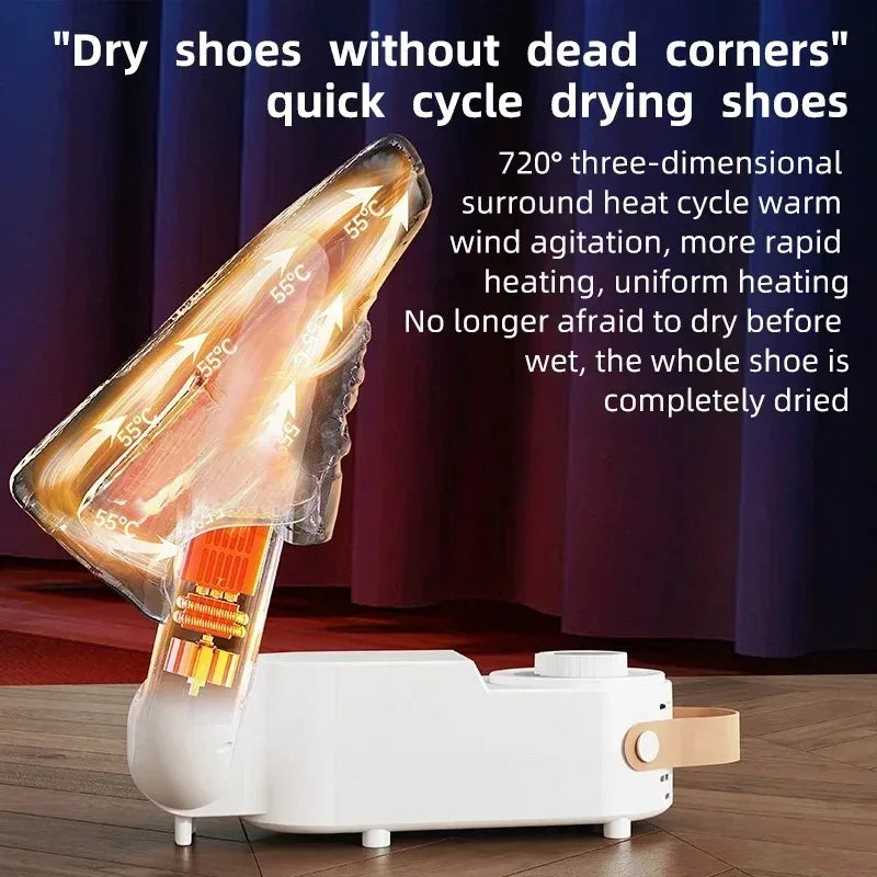 Quick Drying Intelligent Timer Shoe Dryer Adjustable Household Heater Warmer with Deodorizing Sterilizing Function