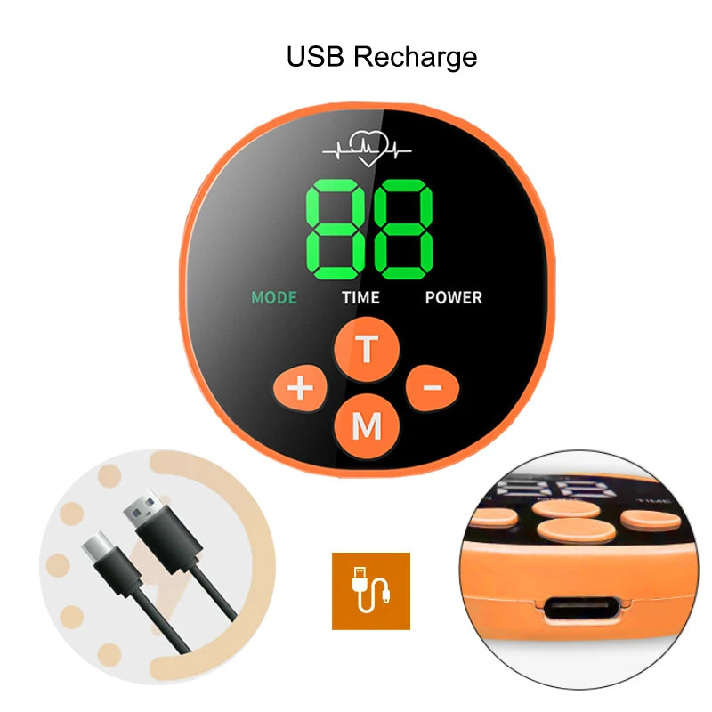 Abdominal Toning Belt Smart Abs Trainer Muscle Toner Body Waist Massager Slimming Belt Home Gym Fitness Equipment USB Recharge