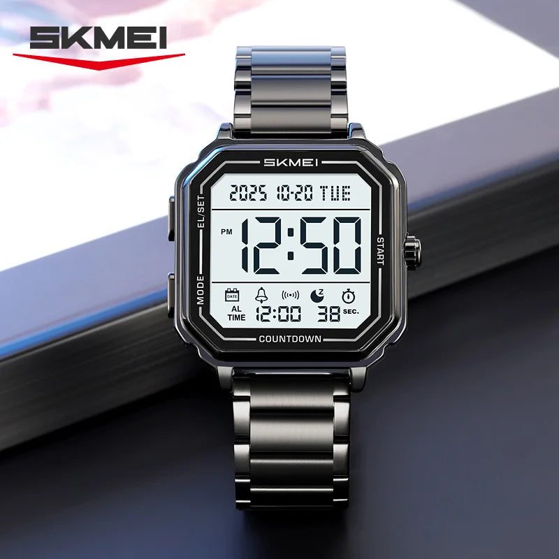 SKMEI 2559 Sport Back Light Display Casual Business Watch for Man Chronograph Digital Wristwatch 2Time Mens Clock Reloj Hom