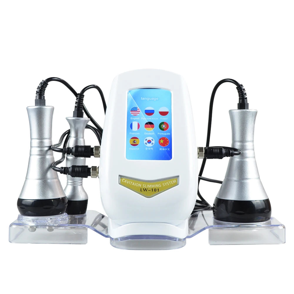 40K Cavitation Machine Ultrasonic Body Slimming Skin Tightening Fat Removal Vacuum Beauty Device Spa Salon Home Use Multi Language