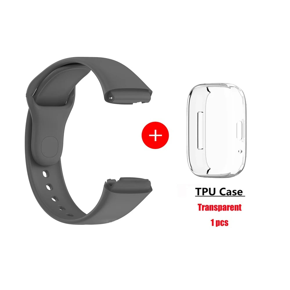 Soft Silicone Strap for Redmi Watch 3 Active Strap Accessories Smart Replacement Watchband and Screen Protector Case Wristband