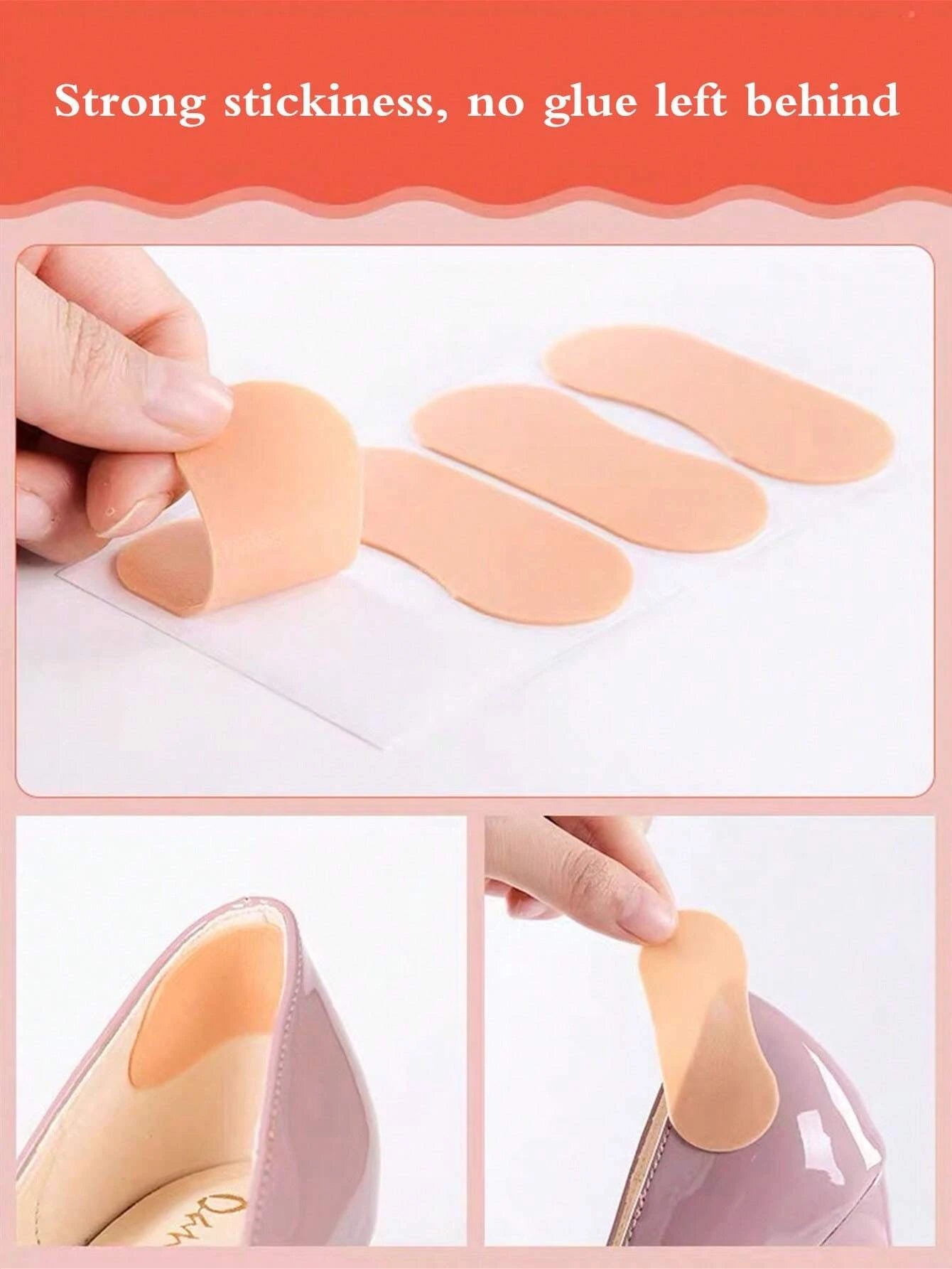 20/40/35/70/105Pcs Anti-Friction Heel Pads, Invisible Shoe Liners For High Heels, Leather Shoes, Can Be Reused,Pain Relief