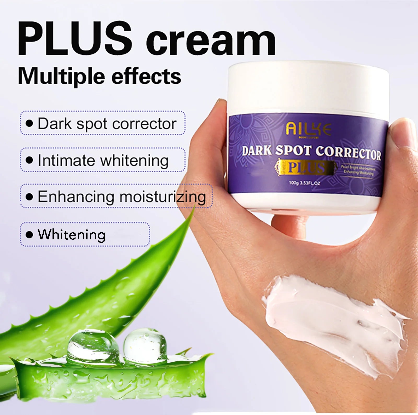 AILKE Premium Skin Lightening Cream - Dark Spot Corrector for Uneven Skin Tone - Face, Body, Underarm, Knees, Elbows, Knuckle