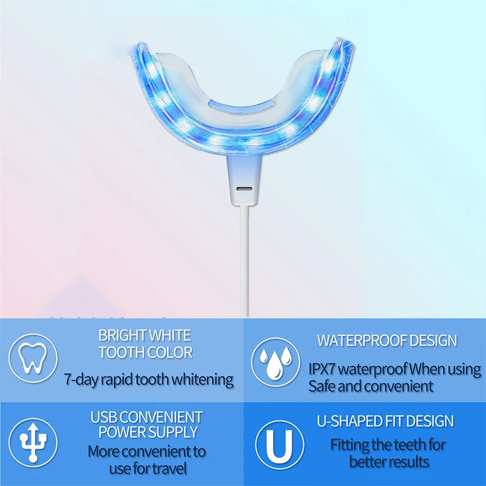 Portable Teeth Whitening Lamp with Enhanced Cold Light Gel Removes Yellow Stains from Teeth a Miracle of Oral Whitening Care