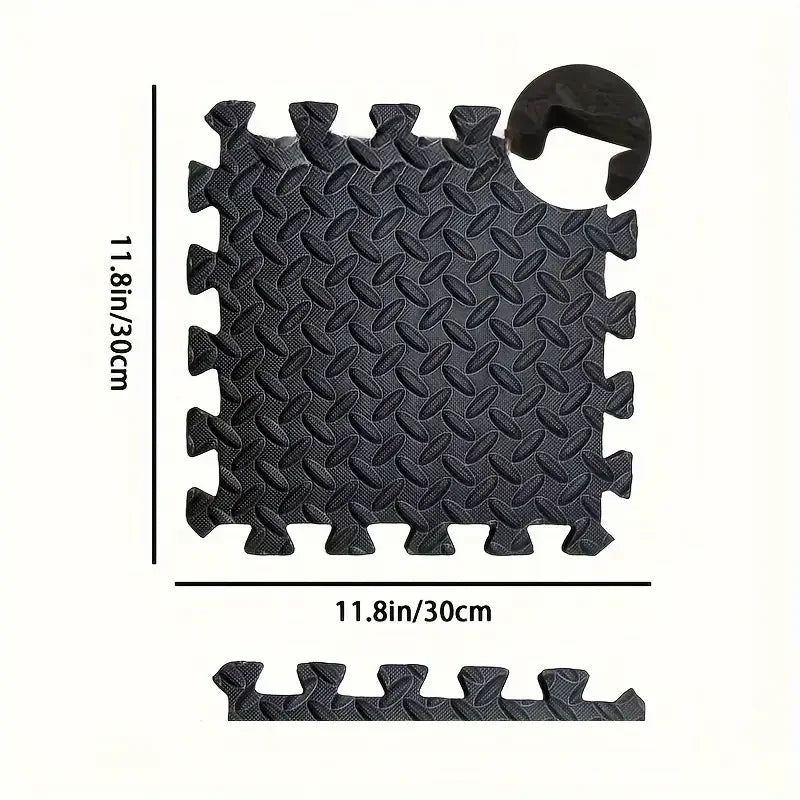 30x30cm 16 Pcs Interlocking Yoga Mat Home Gym and Yoga Equipment Protective Mat EVA Foam Non Slip Flooring Indoor Fitness