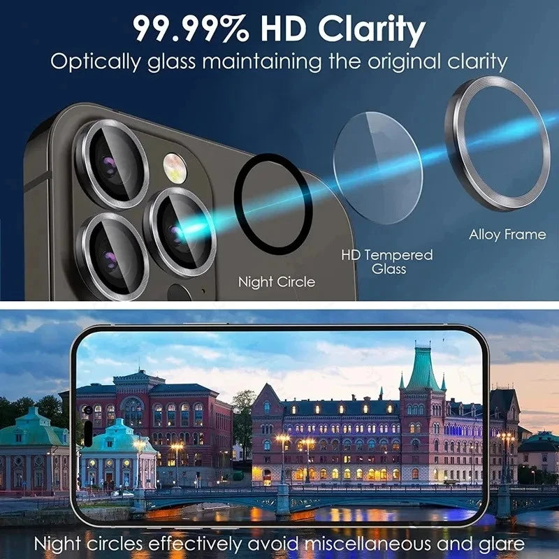 3Pcs Camera Lens Glass Protector For iPhone 11 12 13 14 15 16 Pro Max 12 13 Mini Protective Glass For iPhone 14 15 16 Plus