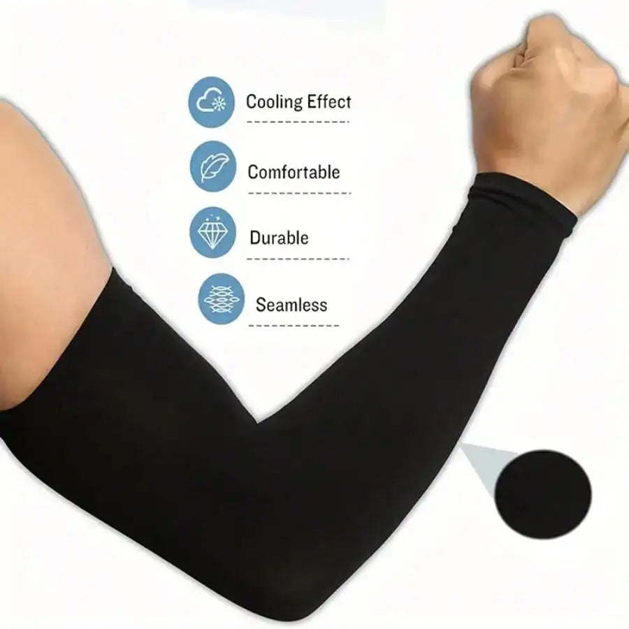 3 Pairs Unisex Breathable & Elastic Quick-Dry Arm Sleeves, Suitable For Daily Use, Sports, Cycling, Running, Summer Outdoor, Anti-UV Beach Essential