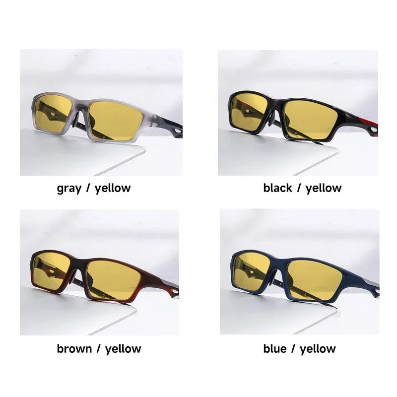 High Quality Night Vision Polarized Sunglasses Men Women Sports Riding Glasses TR90 Cycling Eyewear UV400 Goggle