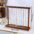 Jewelry Organizer Display Stand Solid Wood Necklace Hanging Countertop Rack For Chains Earrings Bracelets Showcase Storage Rack