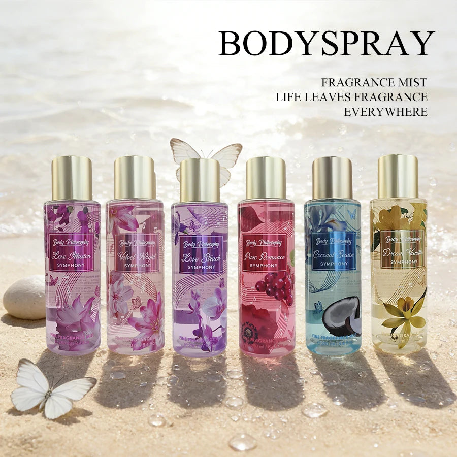 Women's Body & Hair Mist 8.4oz - 6 Fruity & Floral Scents, Spring/Summer Pheromone Fresh Fragrance Spray Perfume