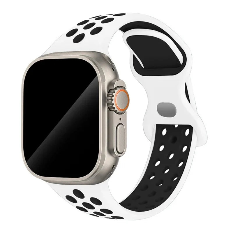 Strap For Apple Watch Band 46mm 44mm 49mm 45mm 40mm 41mm 38 42mm correa Breathable bracelet iwatch series 10 8 SE 7 6 5 9 Ultra