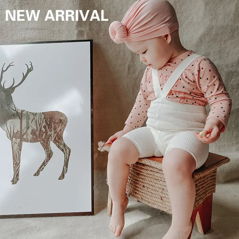2026 Spring Summer Baby Shorty Tights New Soft Cotton Knit Kids Children Boy Girl Shorts Suspenders Tights