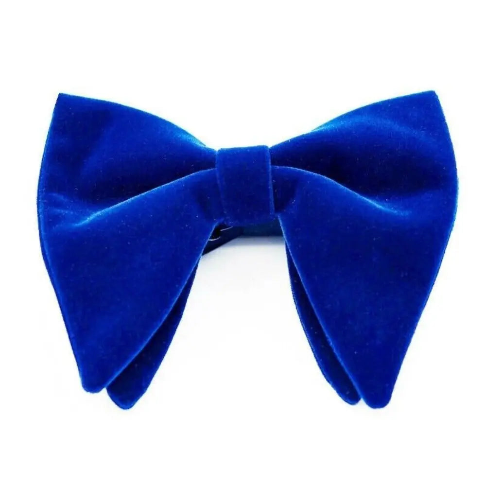 High Quality Oversized Bow Tie Solid Color Bowtie Adjustable Necktie Velvet Men Big Bow Tie Wedding Party Tuxedo