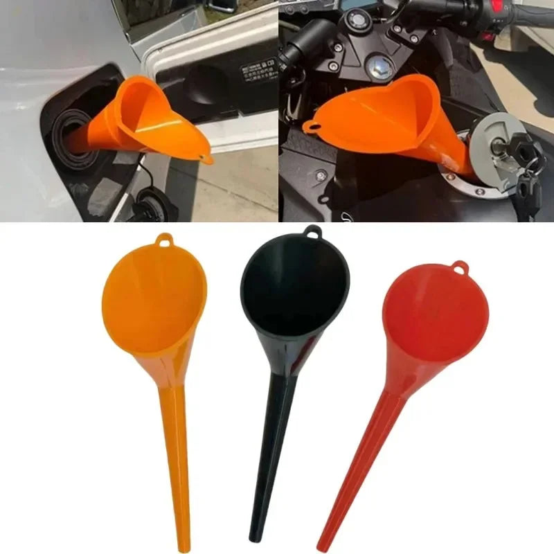 Car Long Stem Funnel Oil Fuel Filling Tools Anti-splash Plastic Oil Funnel Motorcycle Refueling Tools Auto Accessories