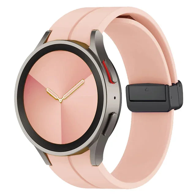 Original Silicone Band for Samsung Galaxy Watch 6 5 4 Classic Strap 47mm 43mm 44mm 40mm Magnetic Buckle Galaxy Watch 5 Pro 45mm