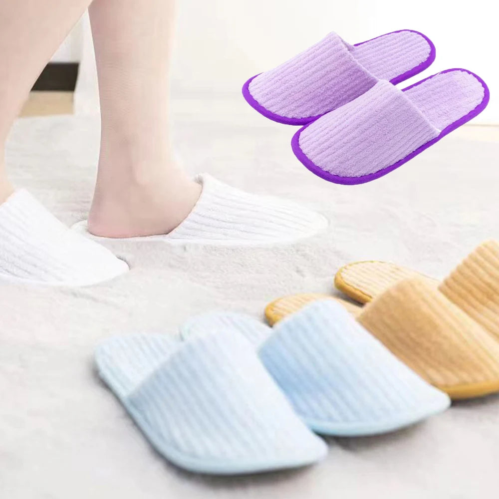 Women Men Plush Home Slippers soft Fluffy Slipper Couples Indoor Floor Shoes Anti-Slip Hotel Slipper Bedroom Silent Slides