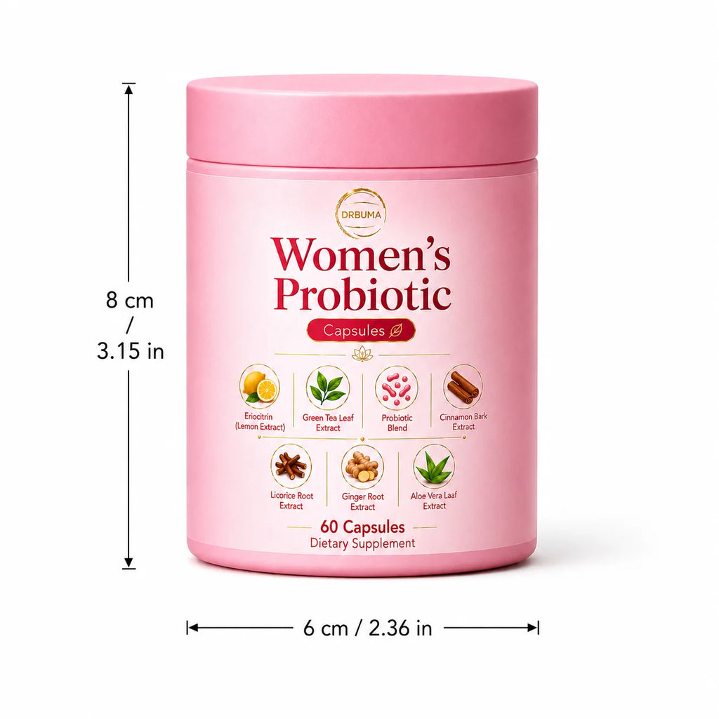 60-Capsule Women's Probiotic Capsules, Daily Nutritional Supplement Formula, Compound Probiotic Capsules for Intimate Care of Women, Formulated with Plant Extracts Combined with Complex Probiotics, Gentle Formula
