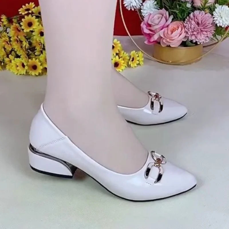 Women Fashion Sweet Light Weight Brown Spring Slip on Flat Shoes Lady Casual Black Pu Leather Office Loafers Zapatos Mujer B9646