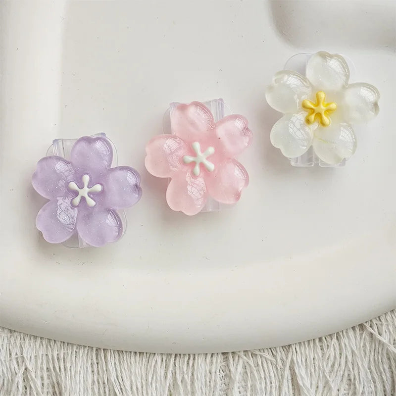 2pcs Cherry Blossom Cable Protector Cord Saver Sleeve Data Line Protection Kit For iPhone/Type-C Charging Interface