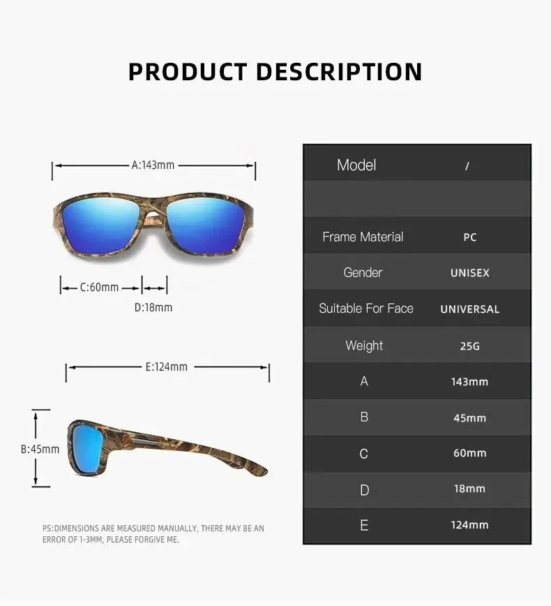 Fashion Camouflage Pattern Sports Sun Glasses With Chain Men Women Cycling Climbing Skiing Sunglasses Driving Eyewear