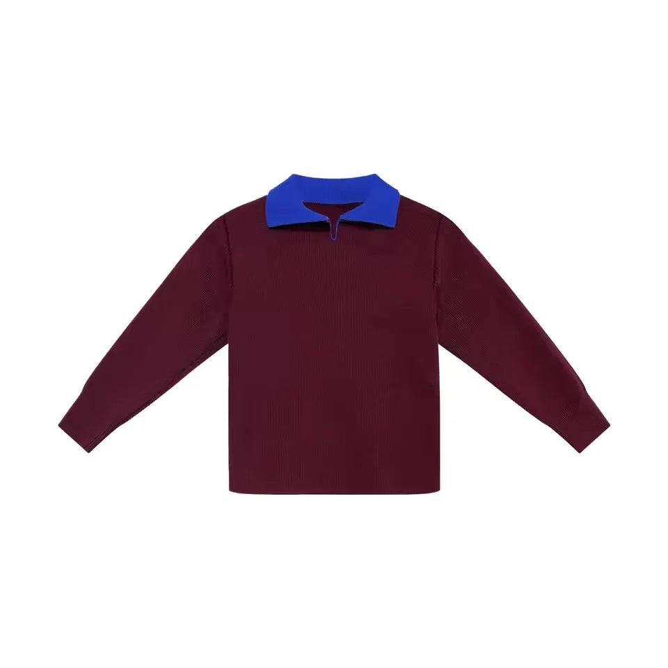 2026 Mali's AW Burgundy Color Collection Girls Dresses Boy Embroidery Shirt Solid Skirts Children Clothing Knitted Tops Outfits