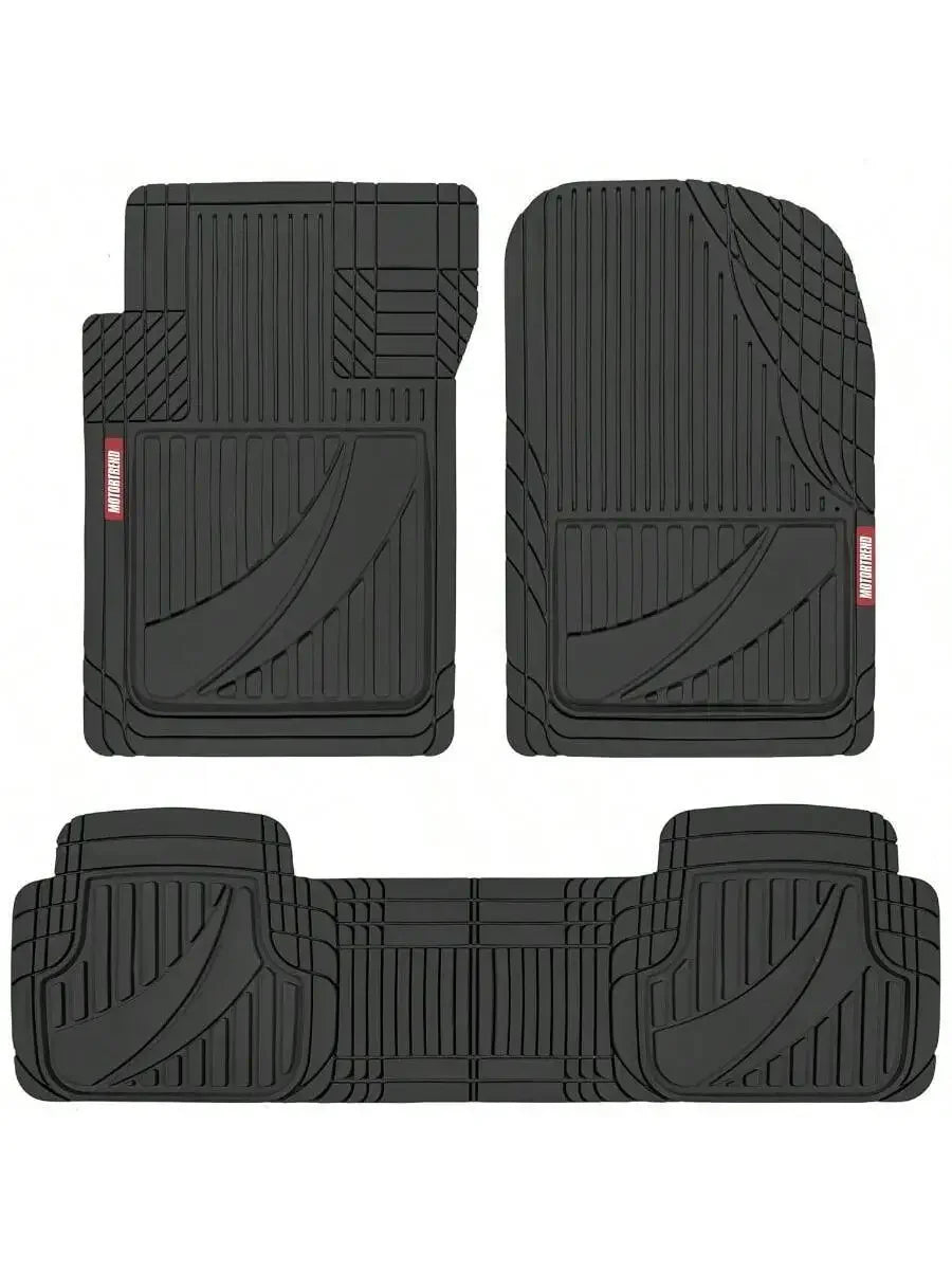 Advanced Black Rubber Car Floor Mats Heavy Duty Trim To Fit All Weather Floor Mats For Cars Truck SUV Automotive Car Interior