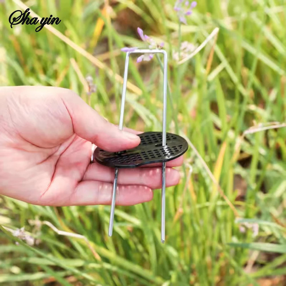 40/80Pcs U-shaped Ground Pegs with Buffer Washers for Securing Weed Landscape Fabric Netting Garden Lawn Accessories Garden Pegs