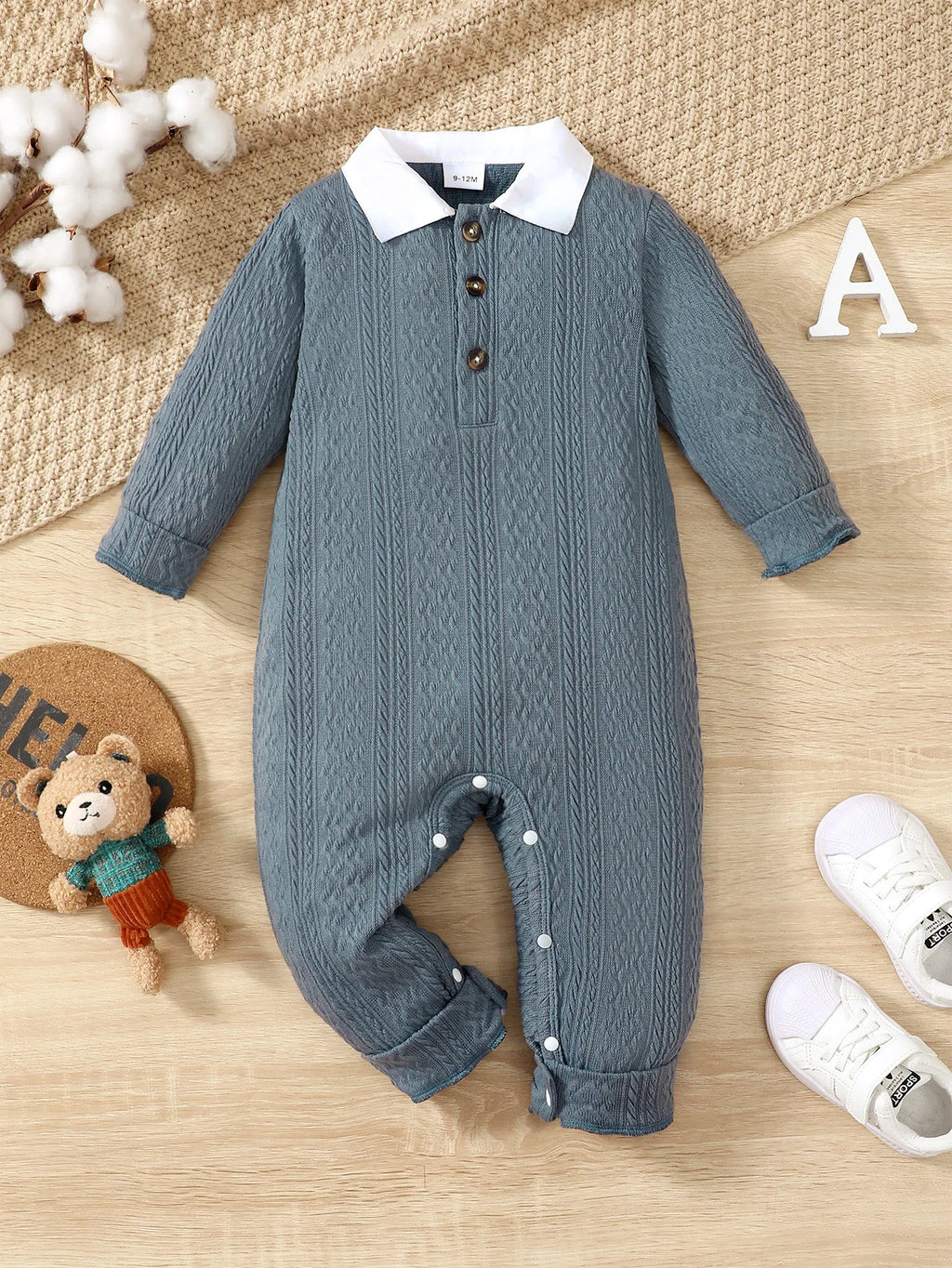 Summer Newborn Infant Baby Boys Romper Bear Print Short Sleeve Button Up Front Rompers Kids Onepiece Baby Suit