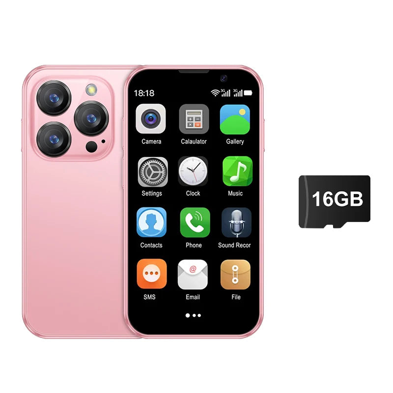 SERVO 16SE Mini Smartphone 16GB ROM Android 9.0 Wifi Dual SIM Standby Play Store 3G WCDMA 3.0"Little Smart Cellphone New Version