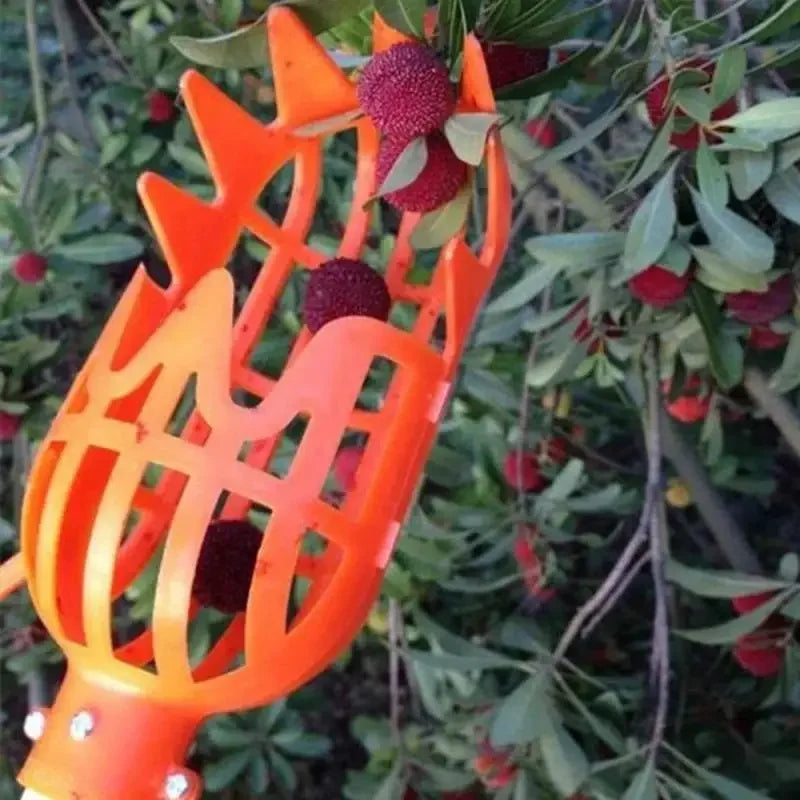 1pc Fruit Picker Tool, Metal Cherry Picker Tool, Fruit Picker Basket Head,Fruit Harvester Attachment Garden Hardware Tools