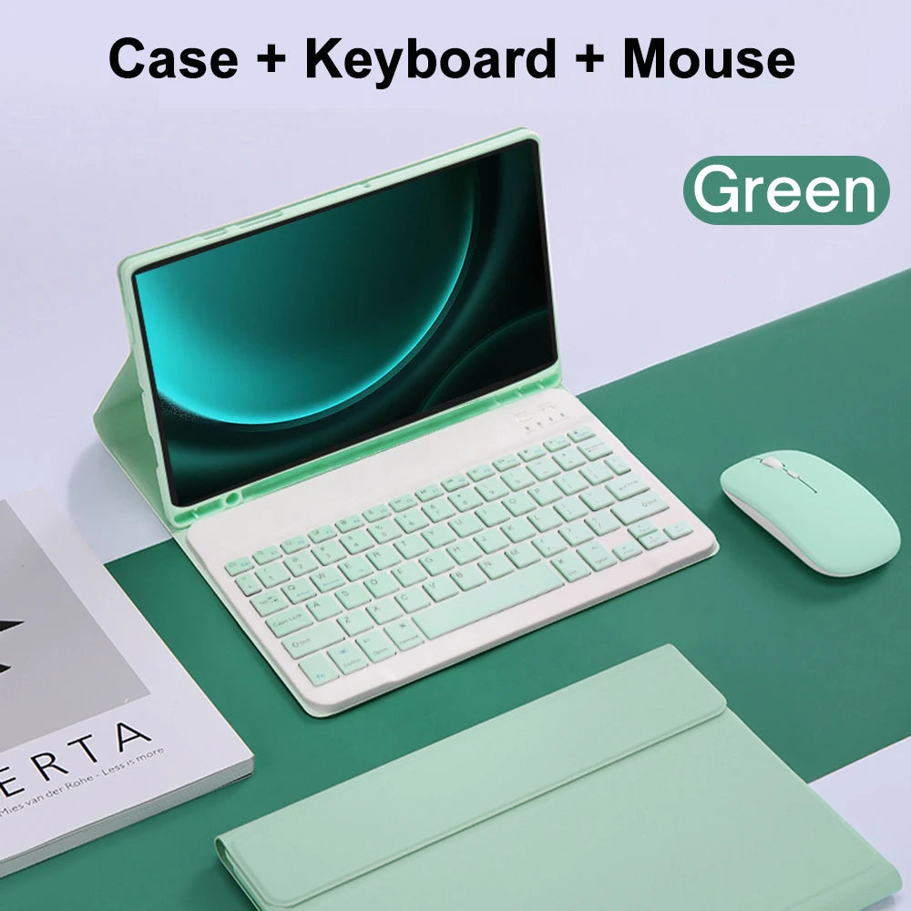 Case for Samsung Galaxy Tab S9 FE 10.9inch Detachable Bluetooth Keyboard Case For Samsung Tab S9 FE 10.9inch SM-X510/X516B
